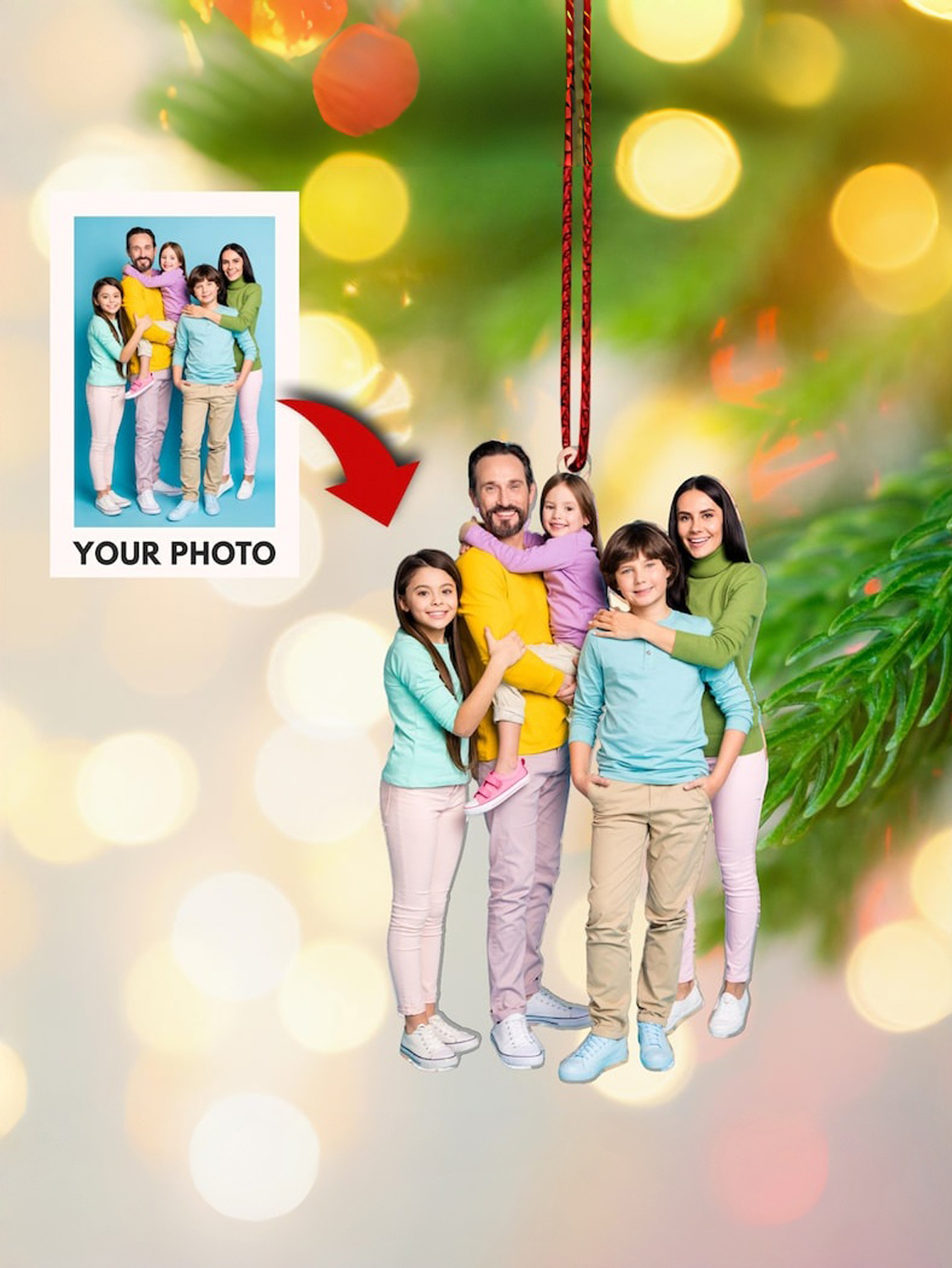 Custom Christmas Photo Acrylic Decorations